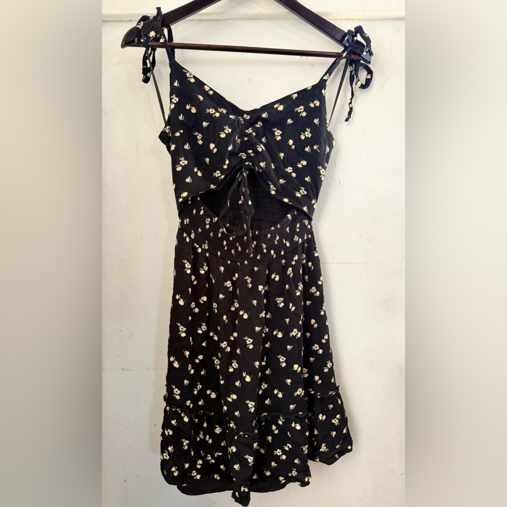 Floral Black Dress